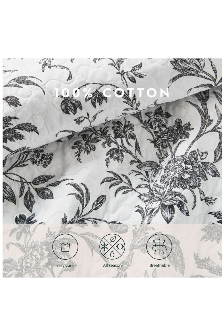 Amberley Quilt & Sham Set, Alternate, color, BLACK WHITE