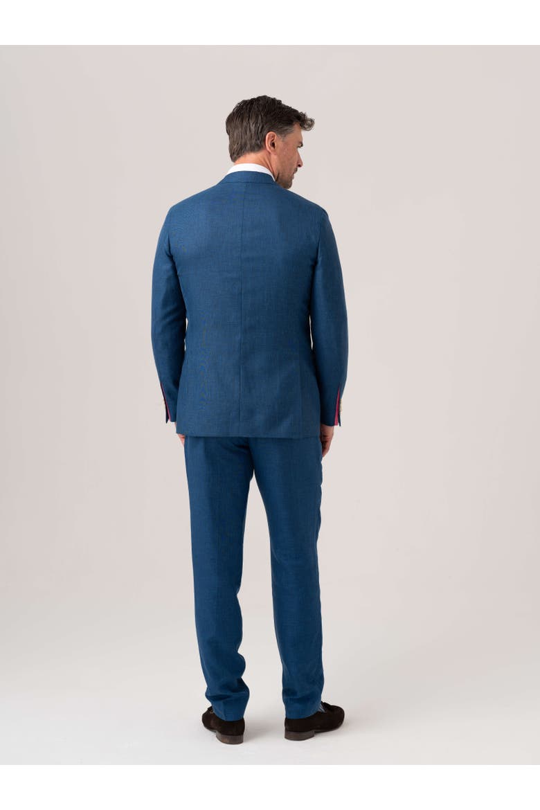 Linen Blazer, Alternate, color, Teal Blue