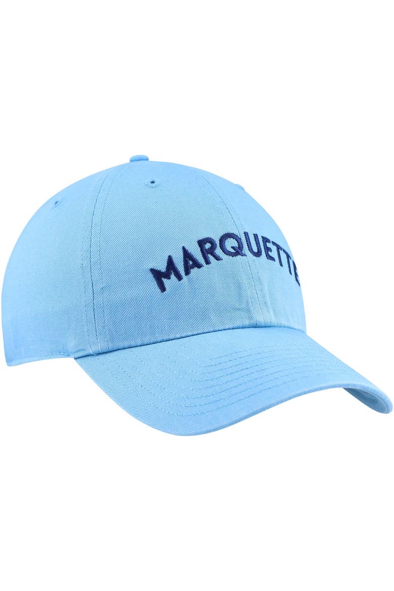 Men's '47 Light Blue Marquette Golden Eagles Clean Up Adjustable Hat, Alternate, color, Light Blue