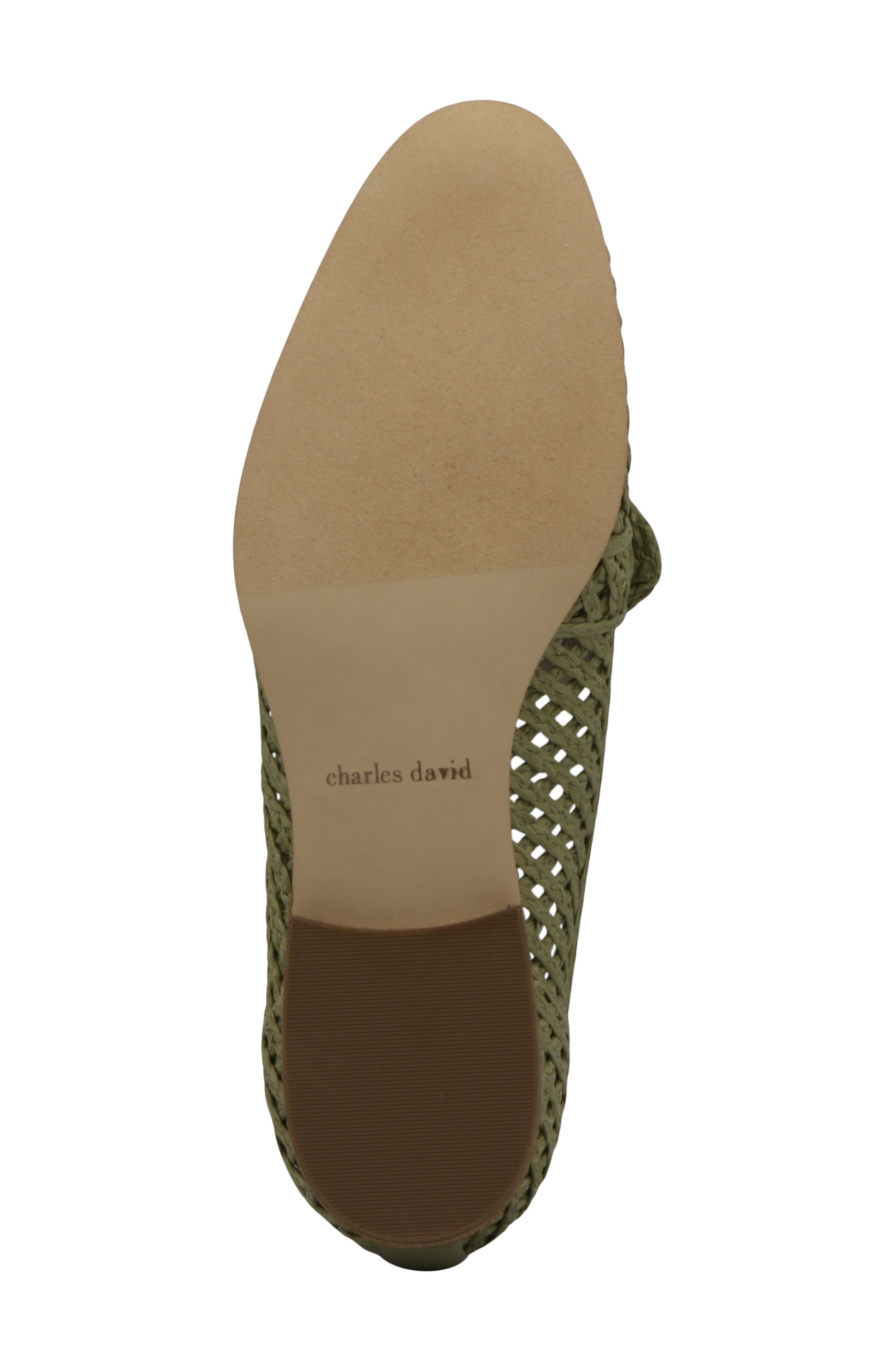 Charles David Finite Water Resistant Raffia Loafer, Alternate, color, Artichoke-Cr
