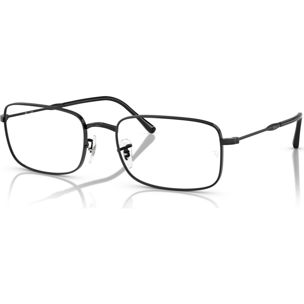 Ray Ban Ray-ban 56mm Irregular Optical Glasses In Black