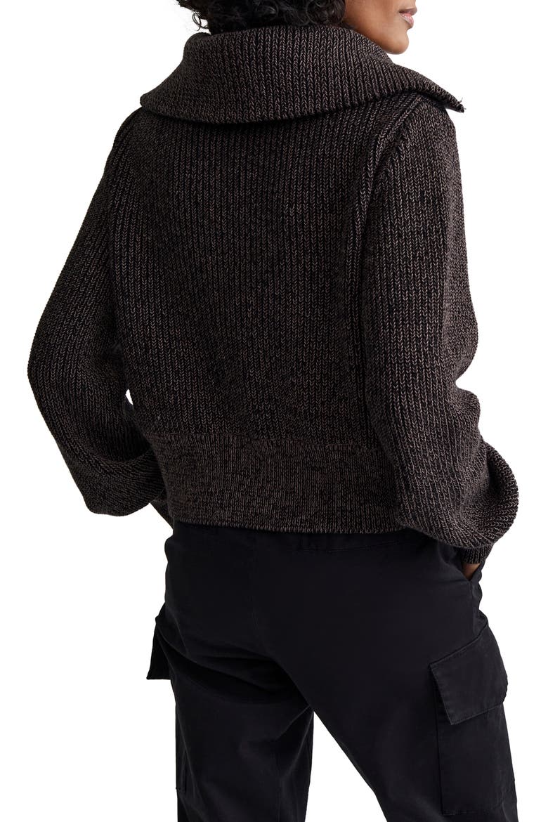 Mentone Half Zip Sweater, Alternate, color, BLACK SPECKLE