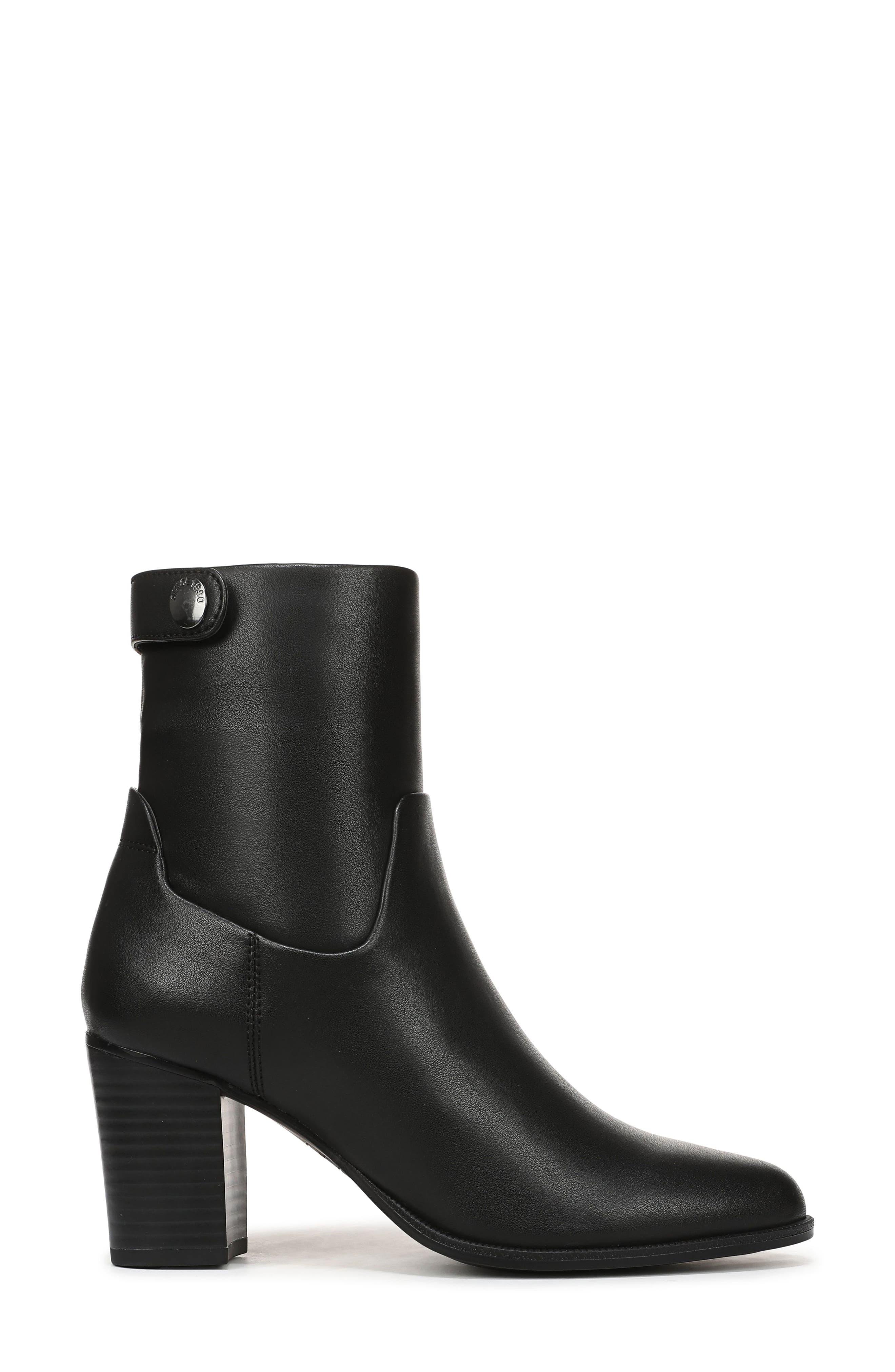 Ronnie Faux Leather Bootie, Alternate, color, BLACK