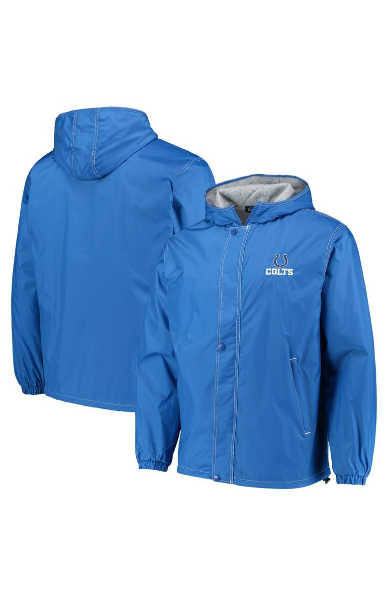 DUNBROOKE Men's Dunbrooke Royal Indianapolis Colts Logo Legacy Stadium Full-Zip Jacket, Main, color,