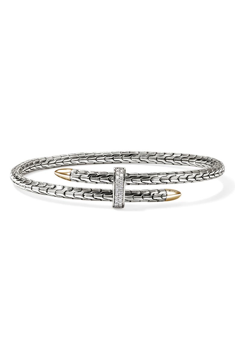 John Hardy Spear Flex Cuff Bracelet, Main, color, Silver/Gold