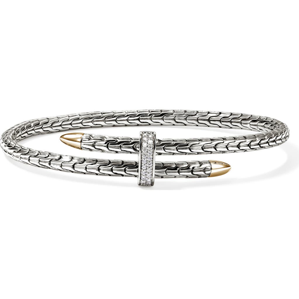 John Hardy Spear Bangle In Silver/gold