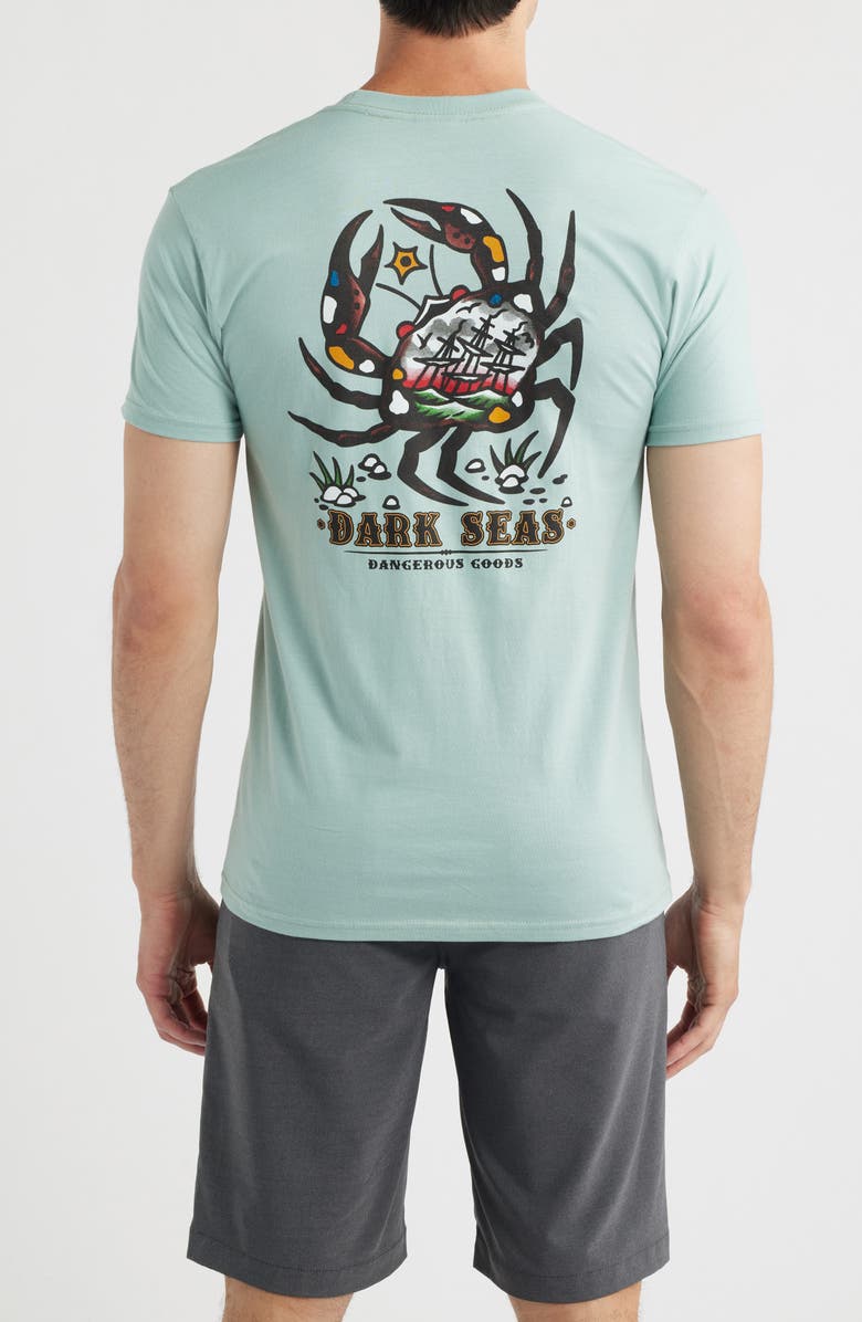 DARK SEAS Crab King Graphic T-Shirt, Alternate, color, Dusty Blue