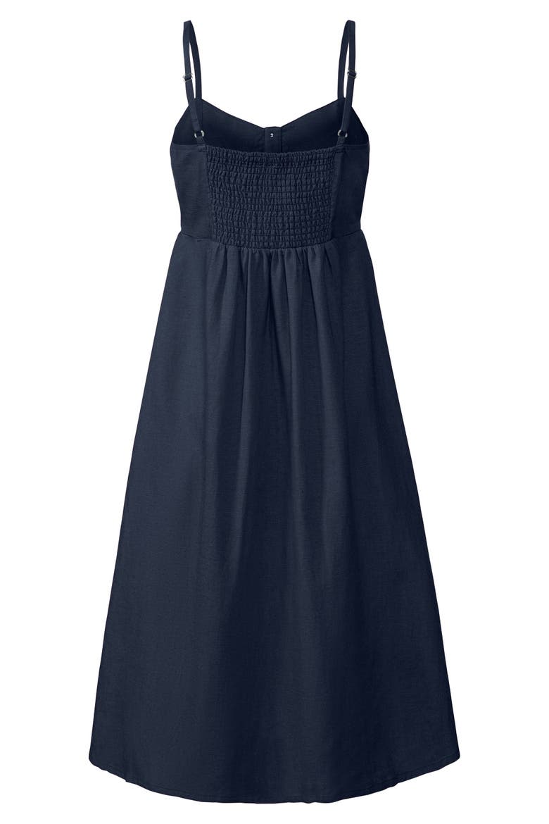 Button Up Panel Dress, Alternate, color, Navy
