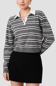 French Connection Yulia Stripe Polo Sweater