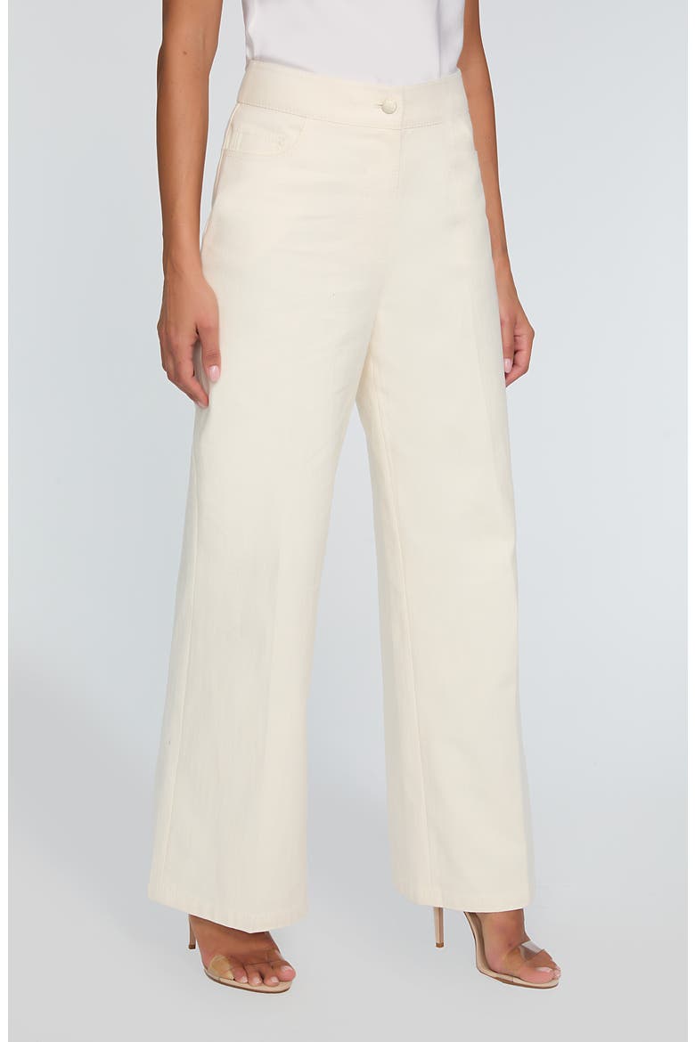 The Leith High Waist Stretch Cotton Pants, Alternate, color, ECRU