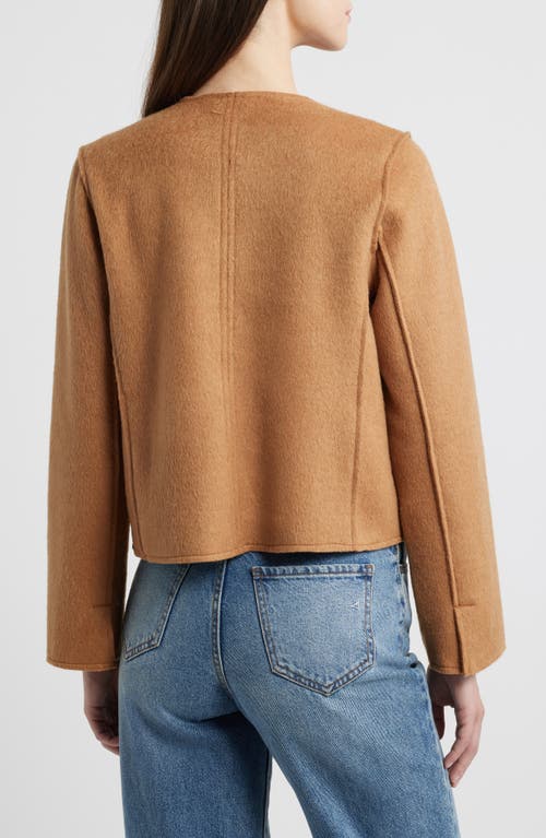 Wit & Wisdom Collarless Crop Jacket In Candy Yam