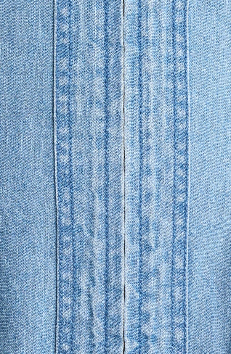 Wit & Wisdom Pintuck Denim Midi Dress, Alternate, color, Light Blue