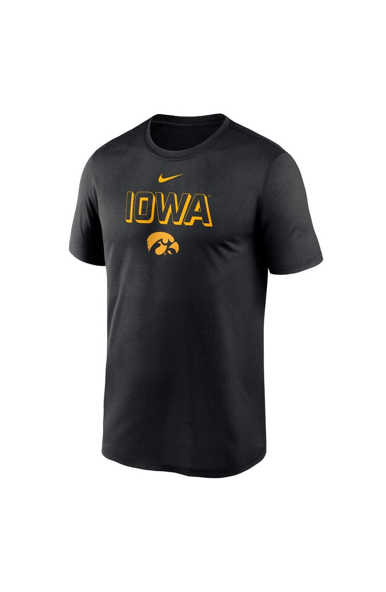 Nike Men's Nike Black Iowa Hawkeyes 2025 Sideline Legend Performance T-Shirt, Alternate, color,