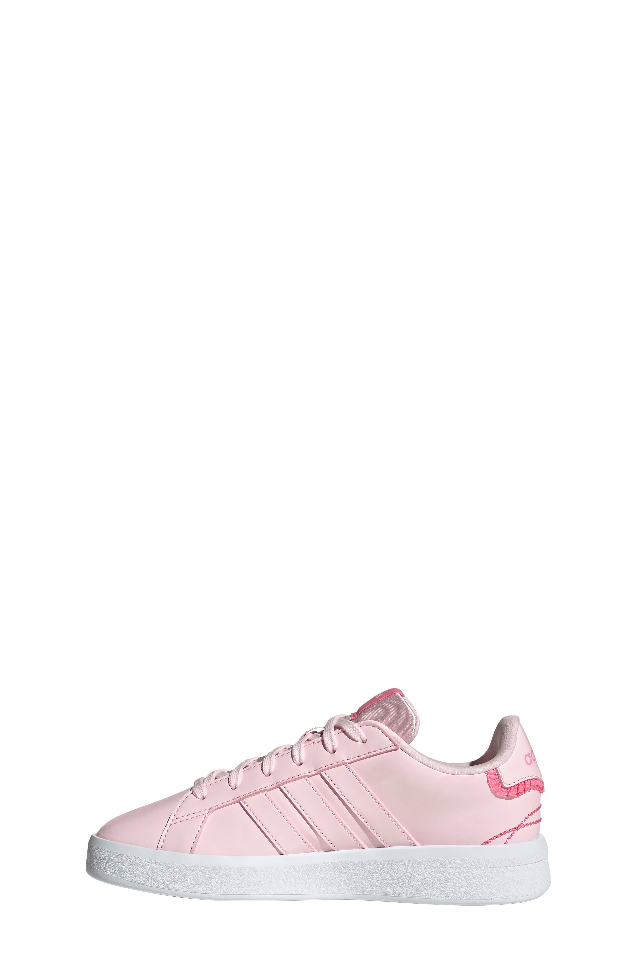 Kids' Grand Court 3.0 Faux Leather Sneaker, Alternate, color, DISTILLED PINK/ BLISS PINK