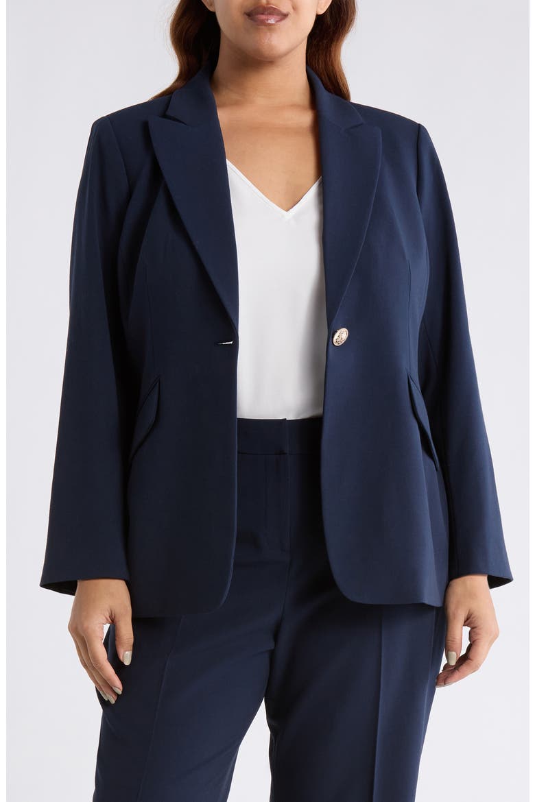 One-Button Jacket, Main, color, NEW NAVY