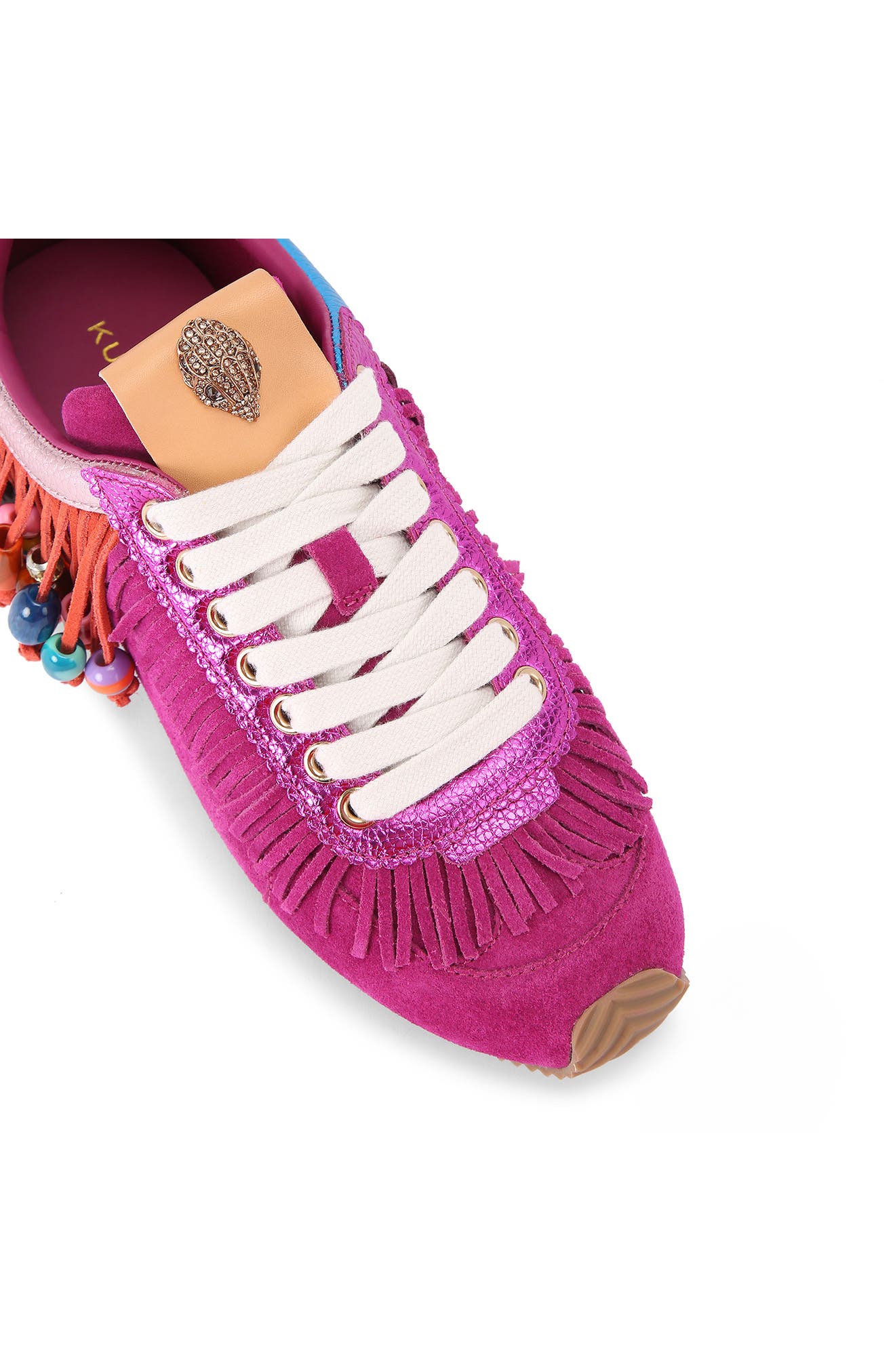 Kurt Geiger London Islington Beaded Fringe Sneaker, Alternate, color, 