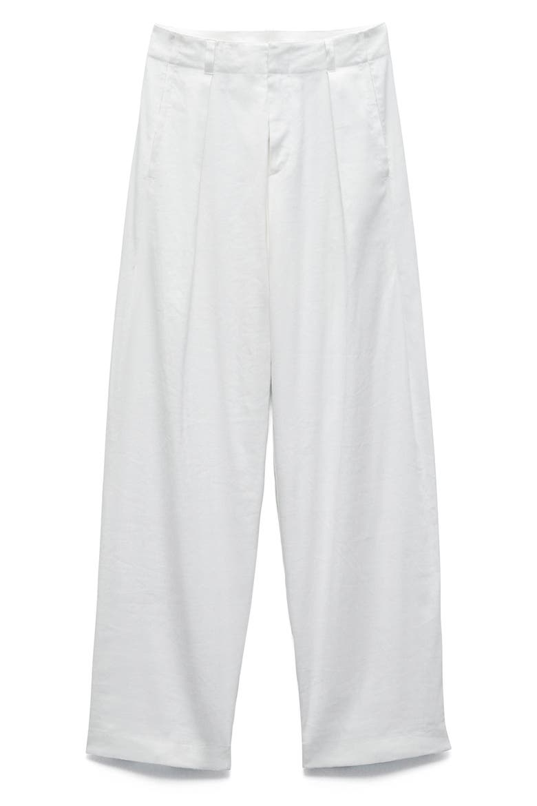 Donovan Linen Blend Wide Leg Pants, Alternate, color, WHITE