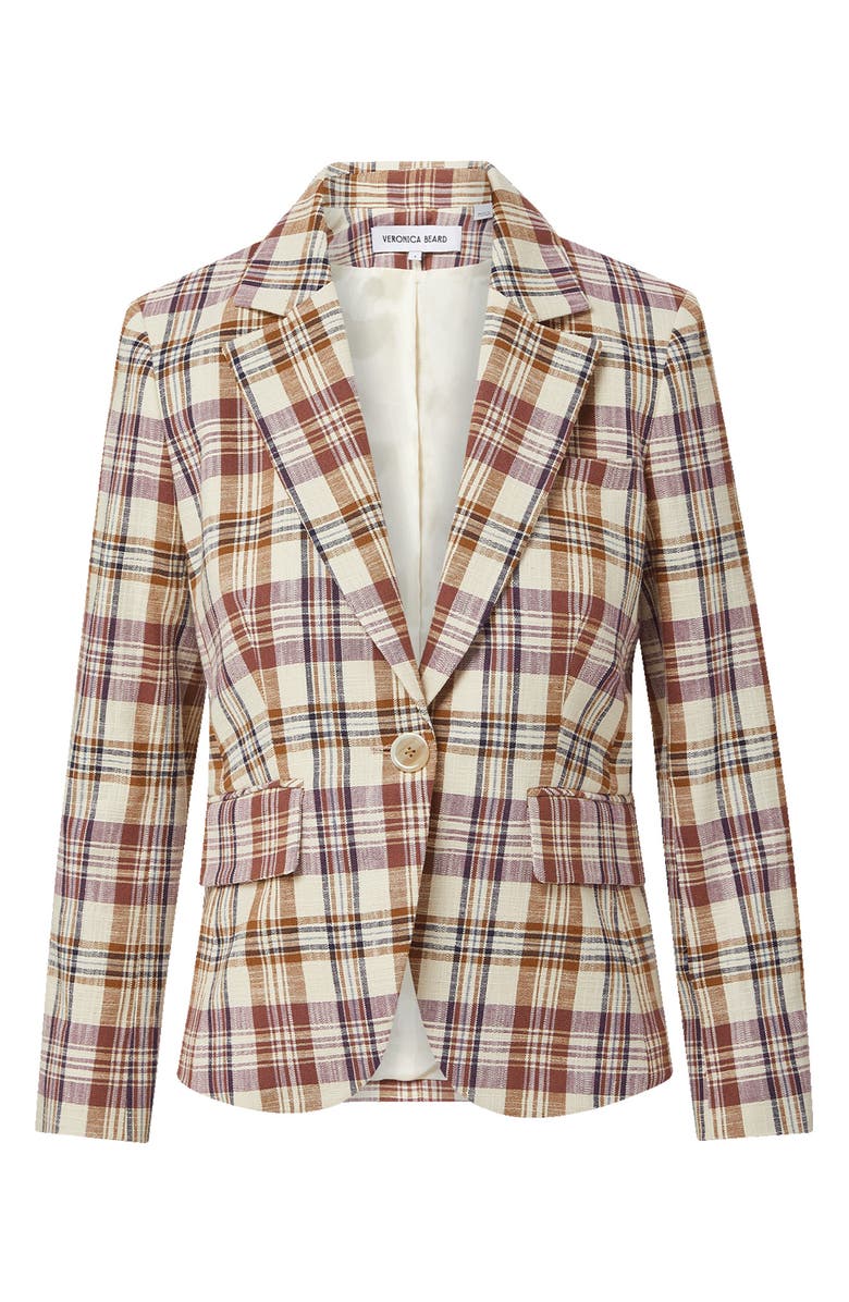Veronica Beard Tyra Plaid Dickey Jacket, Alternate, color, Orchid Haze Multi