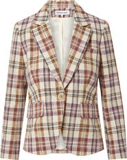 Veronica Beard Tyra Plaid Dickey Jacket