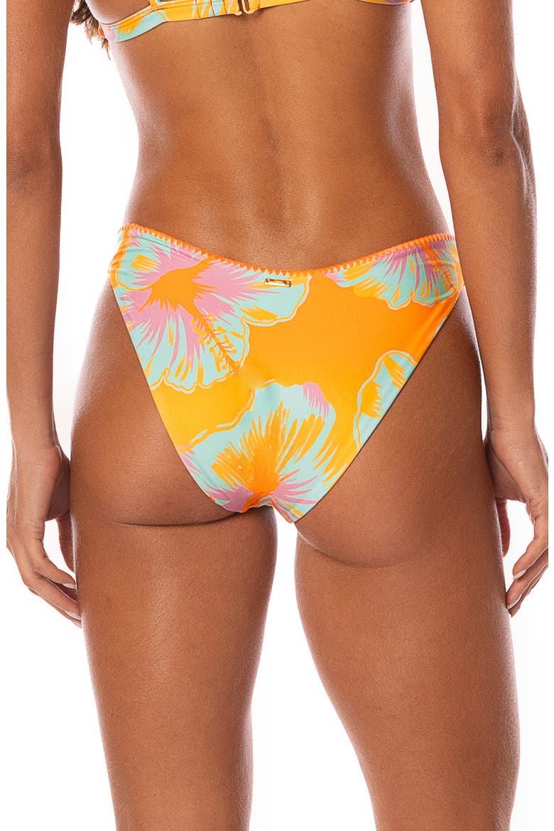 Hawaiian Floral Splendour Reversible Bikini Bottoms, Alternate, color, ORANGE