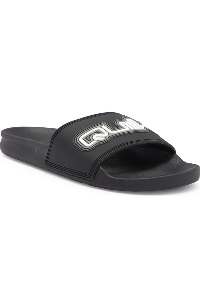 Quiksilver Rivi Wordmark Slide Sandal, Main, color,