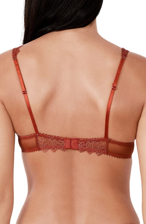 Etam Allusion Classique Underwire Balconette Bra In Brown