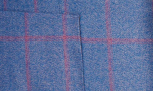 Tailorbyrd Textured Yarn Dyed Windowpane Sport Coat In Blue