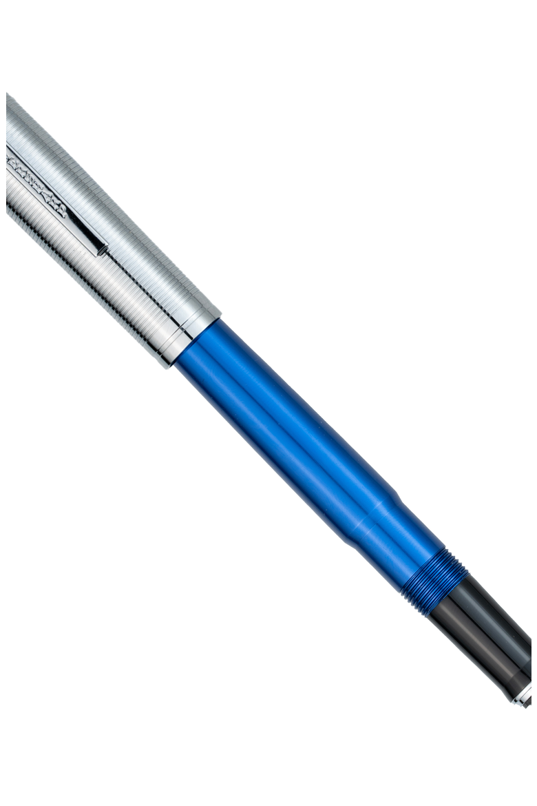 Skyline Fountain Pen, Alternate, color, Blue Silver Medium