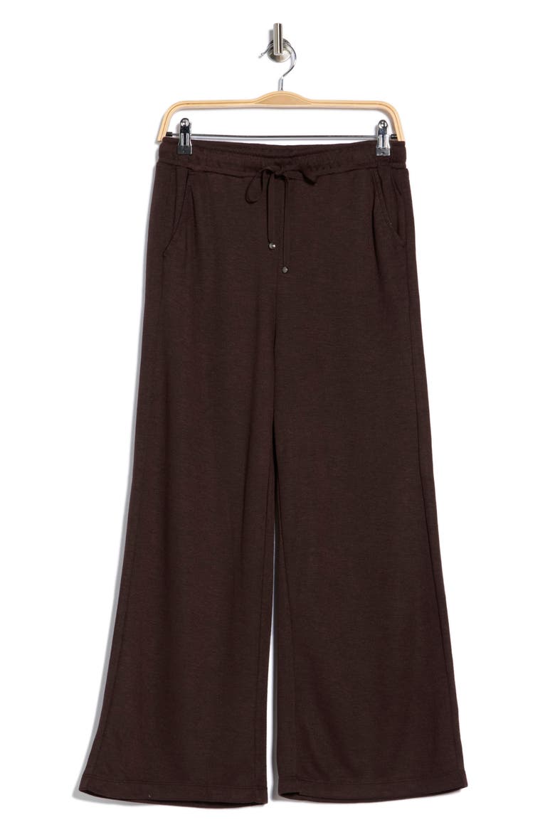 Crop Drawstring Pants, Alternate, color, CHOCOLATE