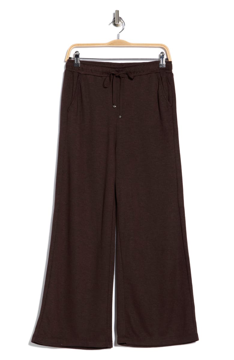 MAX STUDIO Crop Drawstring Pants, Alternate, color, Chocolate