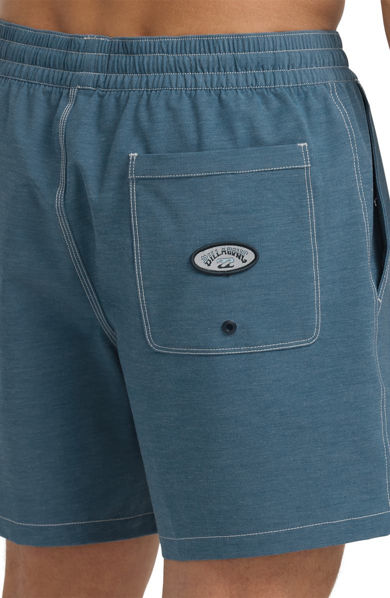 Billabong Every Other Day Layback Swim Trunks, Alternate, color, Rustic Blue