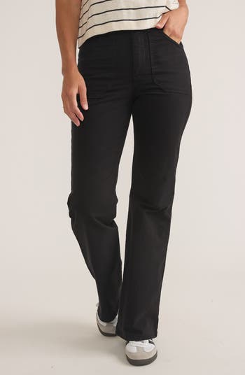 【2plan】Marine Flare Cotton Pants Marine Layer Bridget Twill Flare Pants | Nordstrom