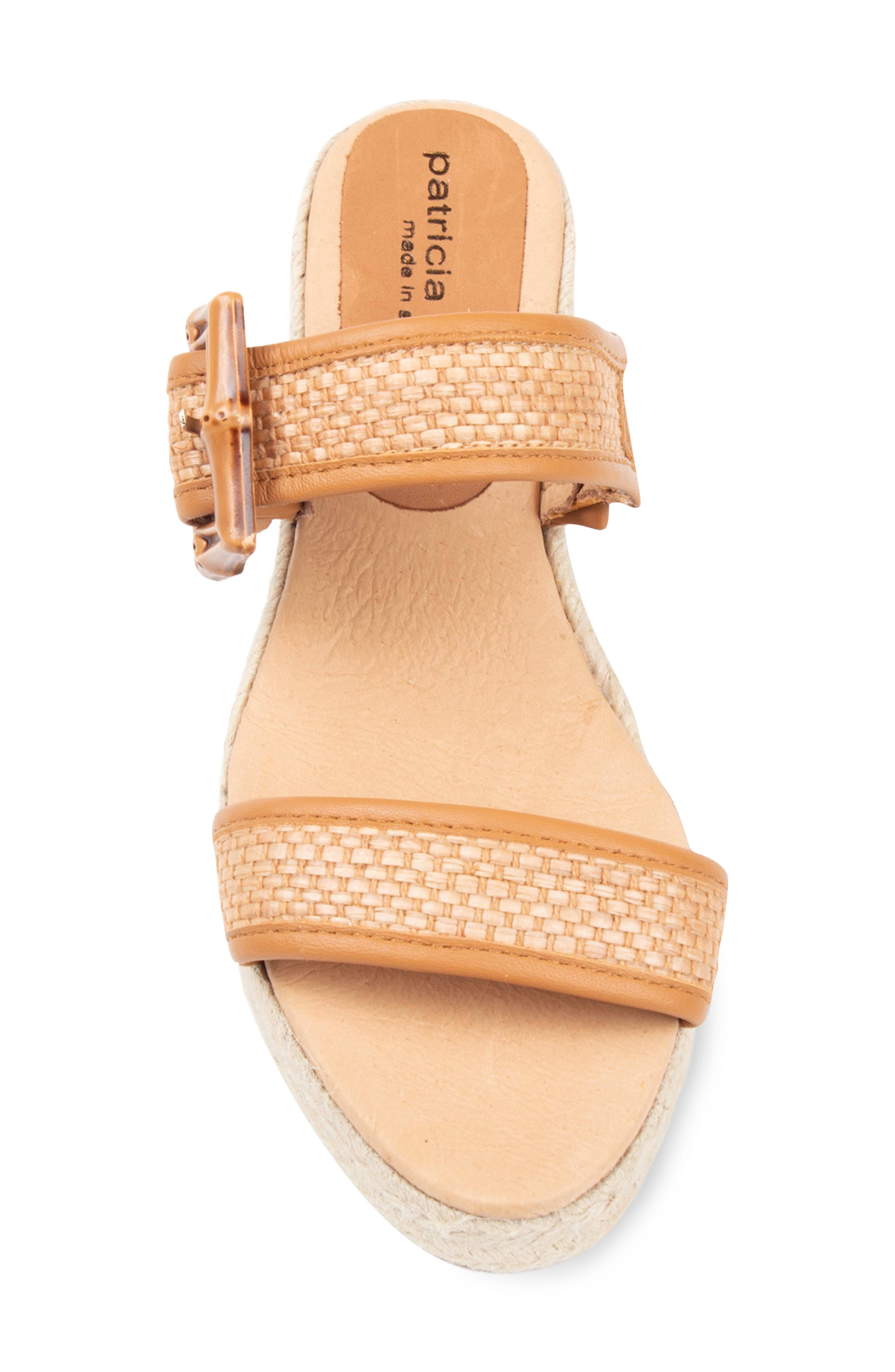 patricia green Soleil Bamboo Buckle Espadrille Wedge Sandal, Alternate, color, 