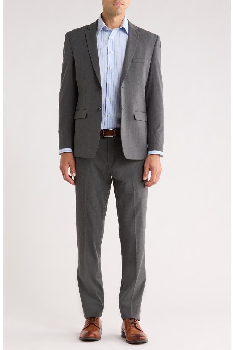 Slim Fit Four-Way Stretch Suit, Main, color, DARK GREY