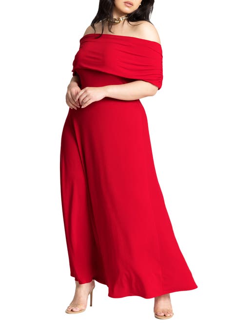 Off The Shoulder Maxi Dress (Plus)