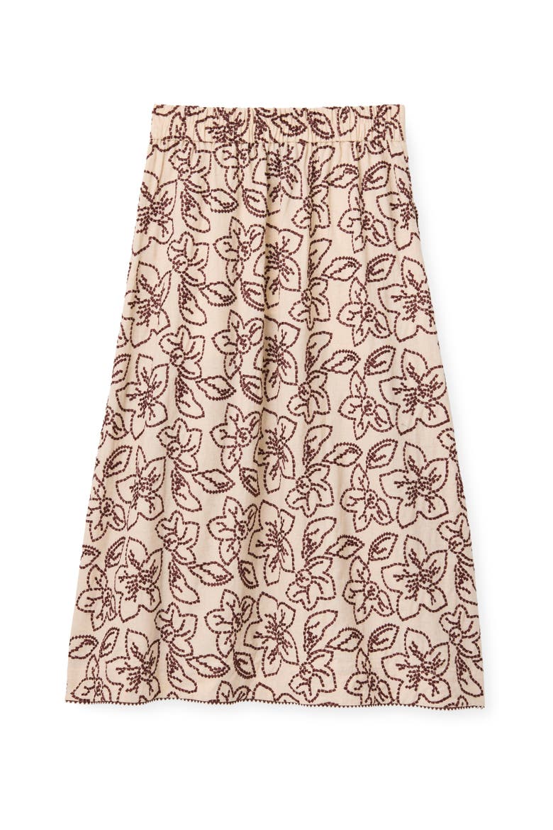 Bea Embroidered Midi Skirt, Alternate, color, Field Floral Embroidery