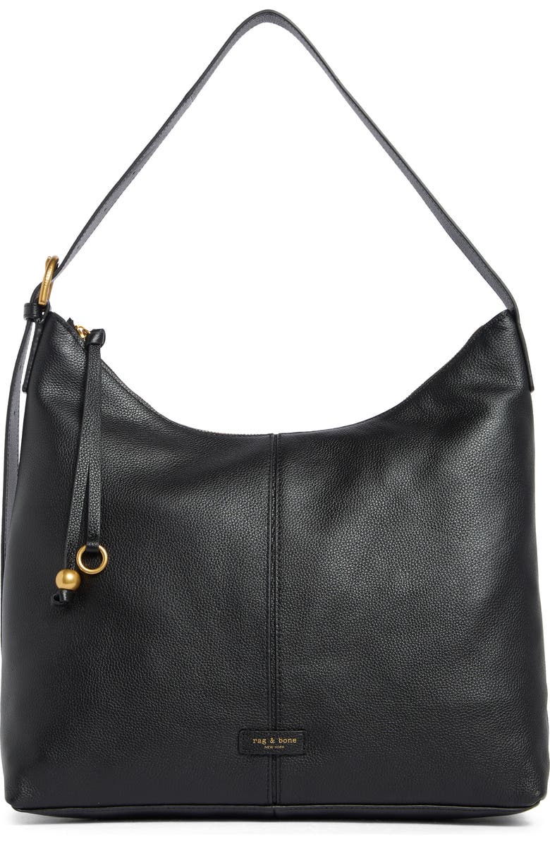 rag & bone Williamsburg Hobo Shoulder Bag, Main, color, Black