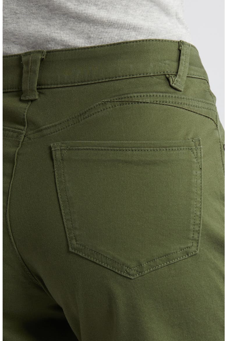 Mid Length Stretch Twill Shorts, Alternate, color, CELADON