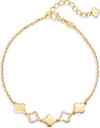 DEVATA Clover Chain Bracelet in 14K Gold