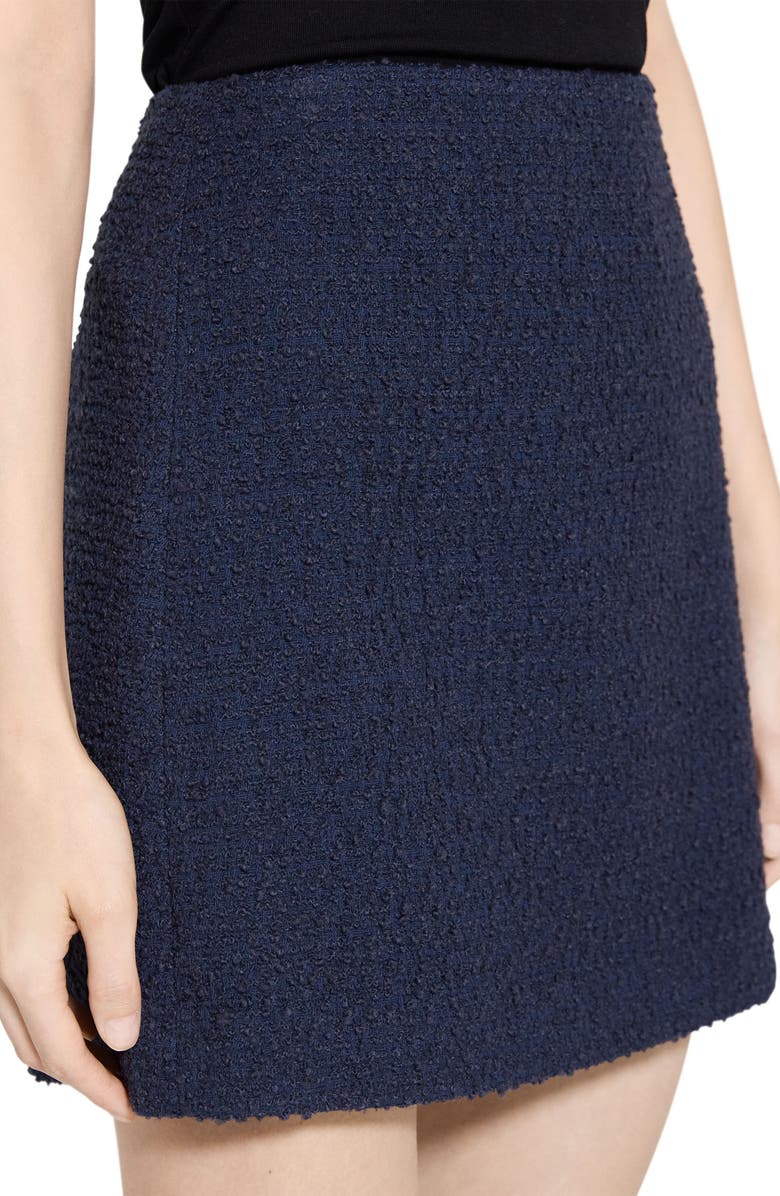 Theory Tweed Miniskirt, Alternate, color, Nocturne Navy