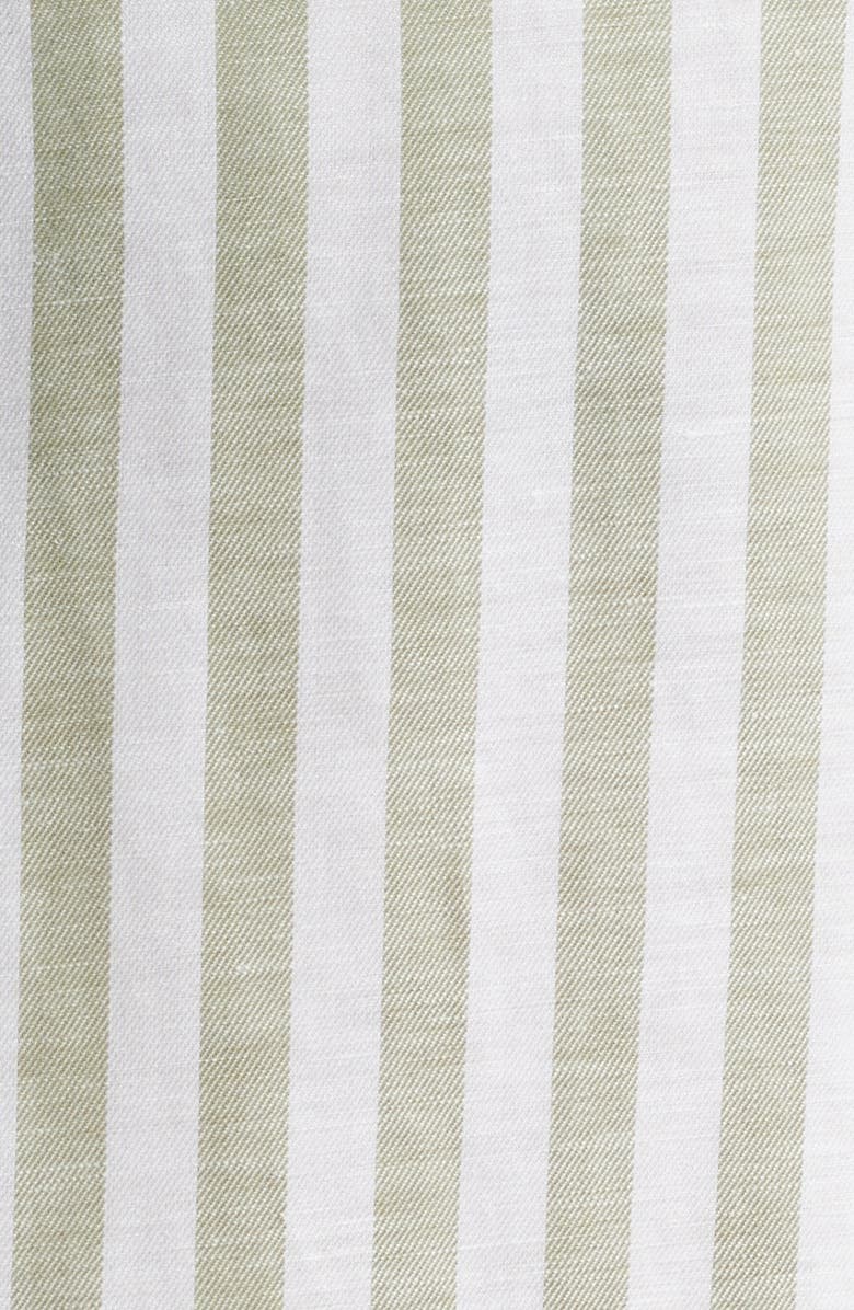 Scott Barber Coastal Regular Fit Stripe Linen & Lyocell Button-Up Shirt, Alternate, color,