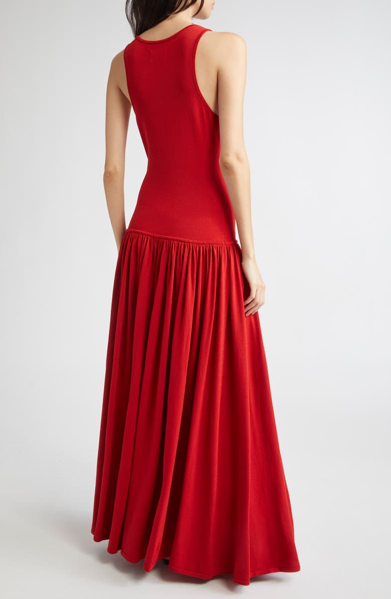 LOULOU DE SAISON Jada Drop Waist Jersey Maxi Dress, Alternate, color, Red