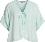 Wit & Wisdom Lace Trim Dolman Sleeve Top