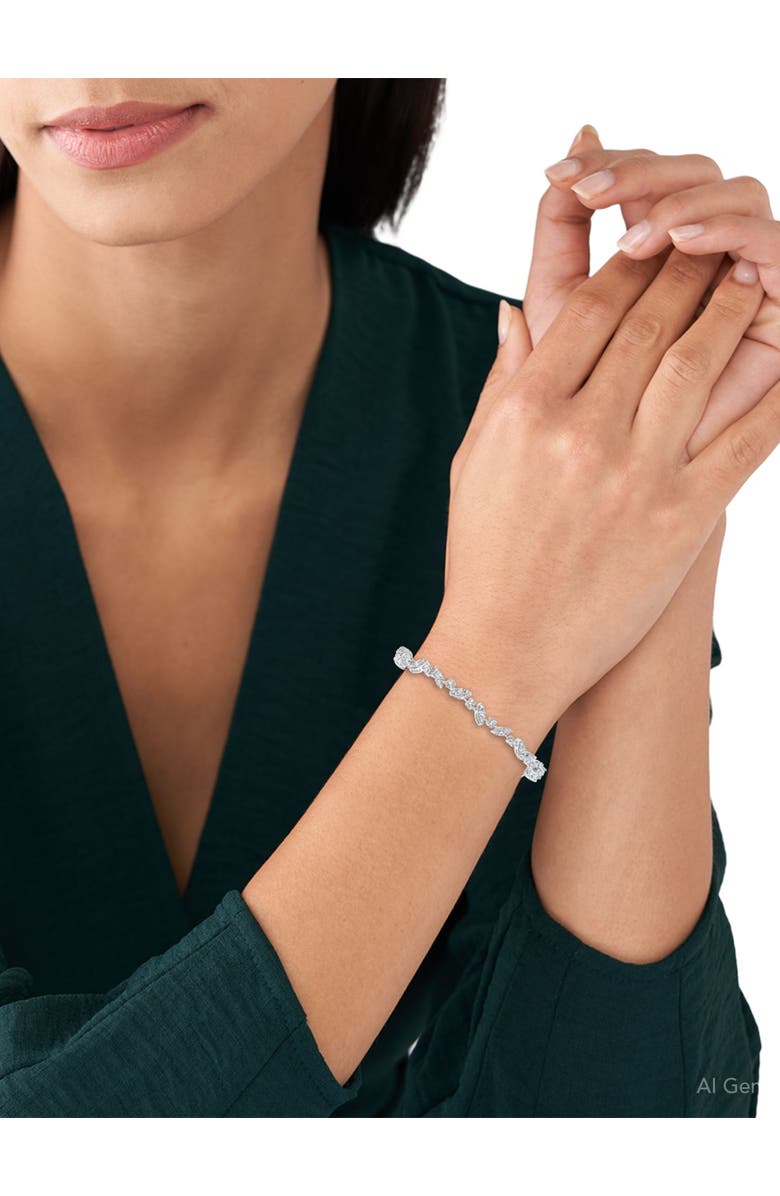 Bliss Diamond 3.70Ct 14k Gold Diamond Tennis Bracelet 7" Lab Grown, Alternate, color, 14K White Gold