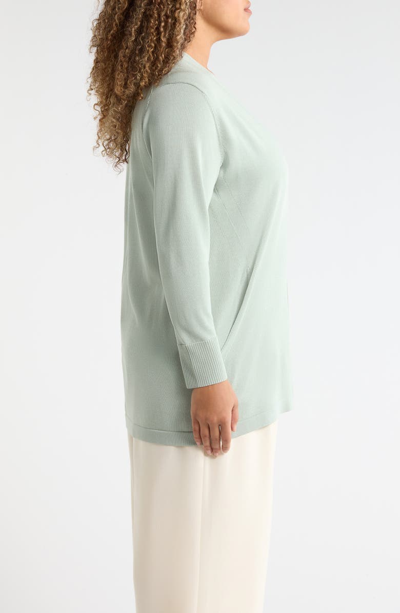Anne Klein Open Front Cardigan, Alternate, color, Soft Aloe