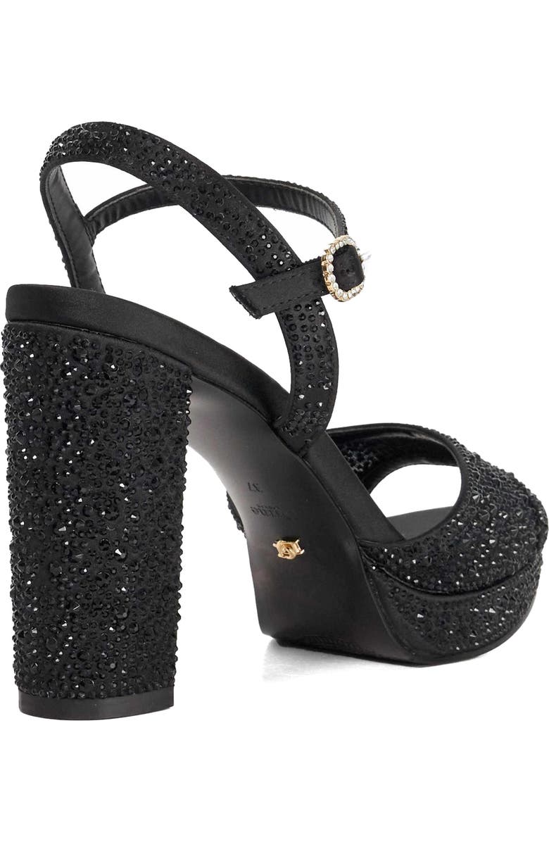 Dune London Mesmerizing Ankle Strap Platform Sandal, Alternate, color, Black