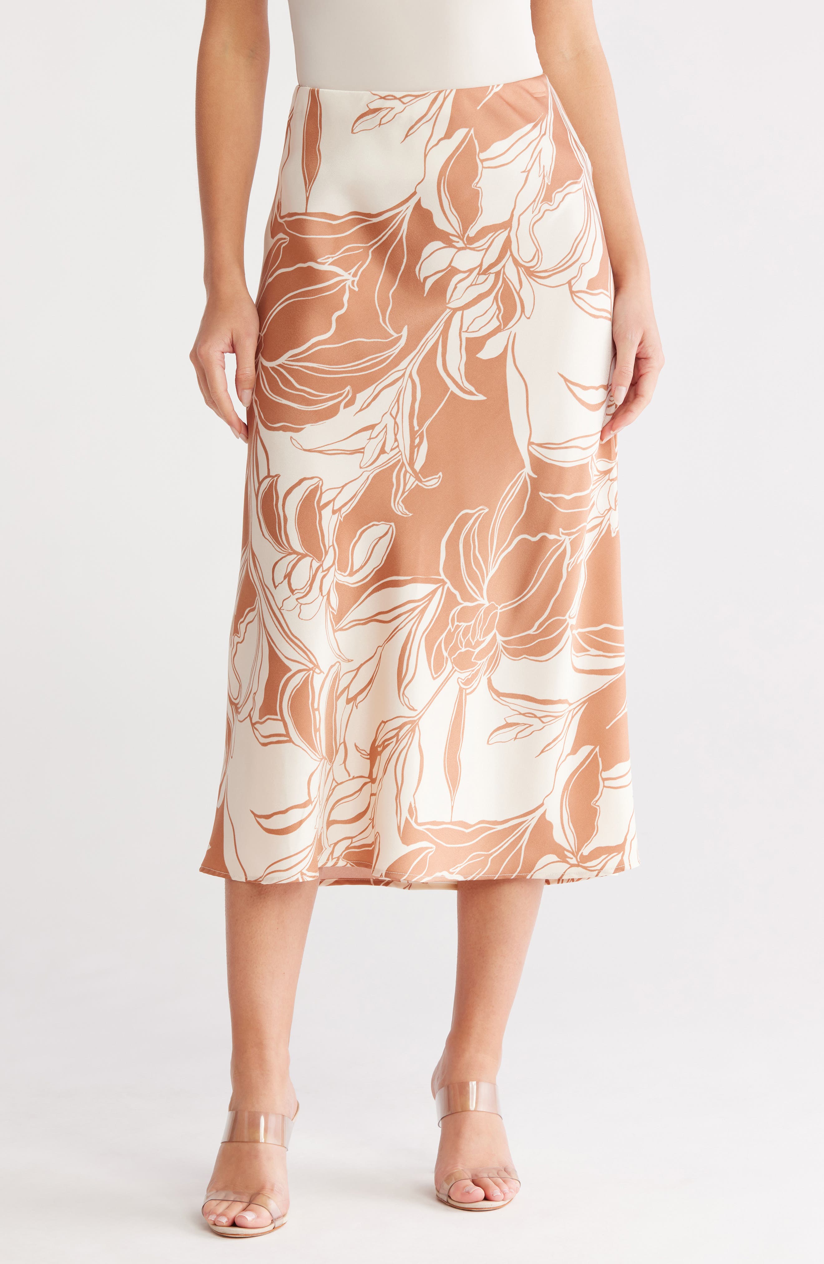 Gemma + Jane Satin Midi Skirt