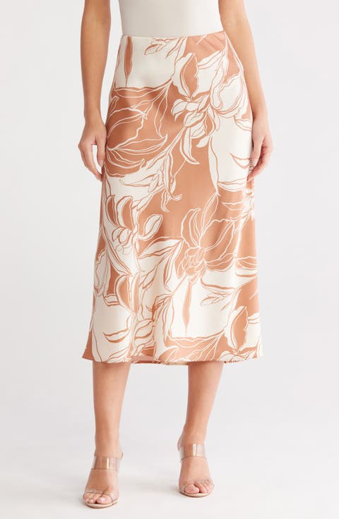 Satin Midi Skirt