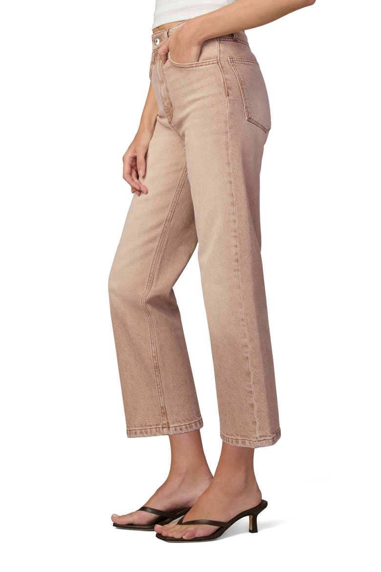 The Margot High Waist Crop Straight Leg Jeans, Alternate, color, WASHED TANNIN
