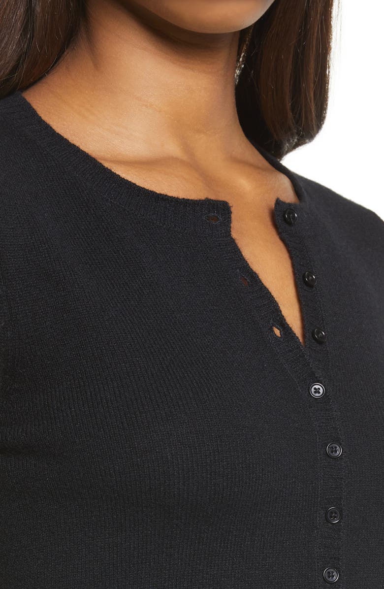 Reformation Cashmere Henley Top, Alternate, color, 